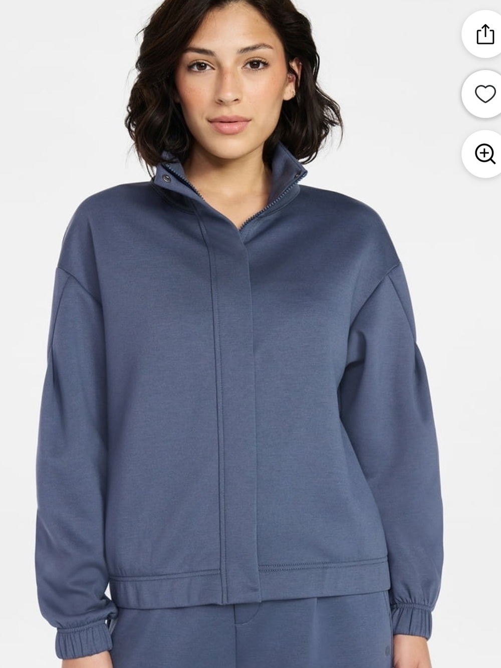 Avia Slate Blue Zip-Front Sweatshirt